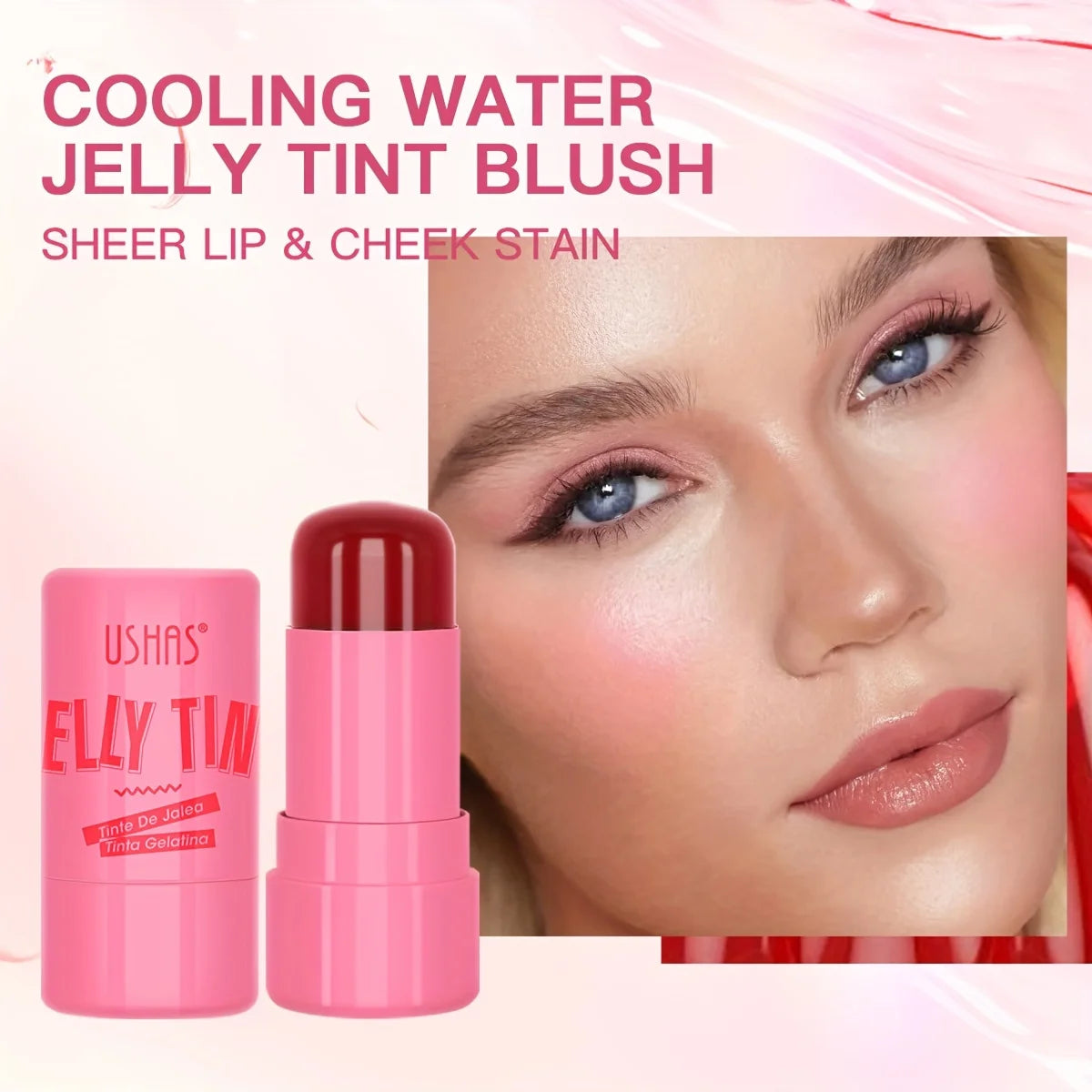 Multi-Use Matte Jelly Blush Stick Lip Balm and Eyeshadow 3-in-1