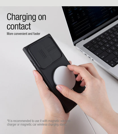 Nillkin Magnetic Case for Samsung Galaxy S24 Ultra / S24+ / S23 Ultra / S22 Ultra, Shockproof with Slide Camera Cover