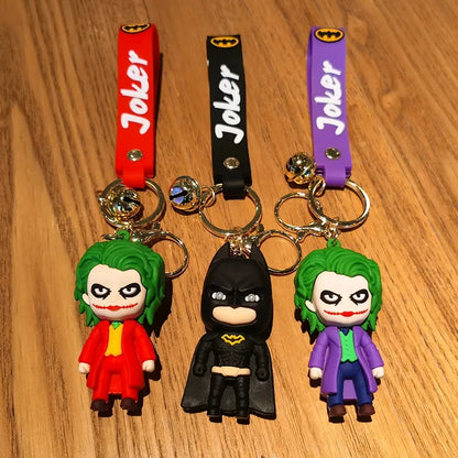 DC Batman Joker Image Doll Keychain Cute Halloween Series Key Ring Pendant Ornaments