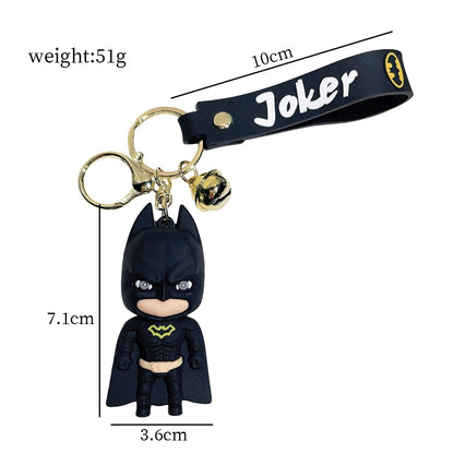 DC Batman Joker Image Doll Keychain Cute Halloween Series Key Ring Pendant Ornaments