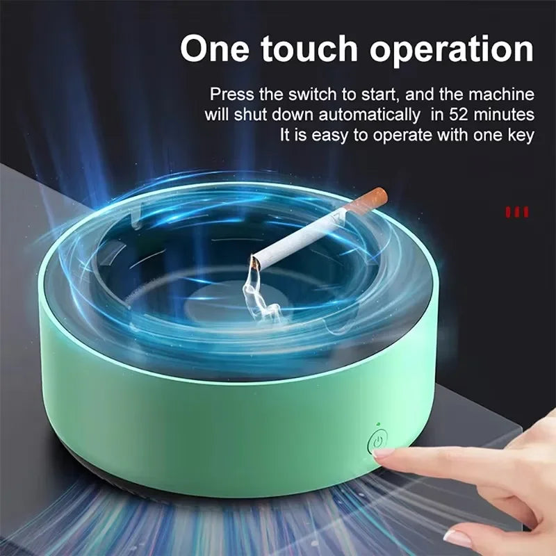 Smart Ashtray Air Purifier Remove Secondhand Smoke and Tobacco Odor Instantly Batteries Not Include Ring Aromatherapy Tablets