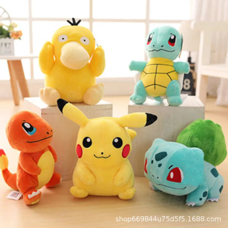 20cm Pokemon Stuffed Plush Toys Kawaii Pikachu Raichu Jenny Turtle Anime Doll