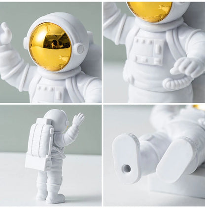 Metamoon 3Pcs Creative Resin Astronaut Ornament Figure Statue Spaceman Desktop Decor Modeling Kids Gift Home Decoration