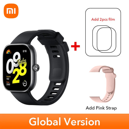 Global Version Xiaomi Redmi Watch 4 Smart Watch 1.97'' AMOLED Blood Oxygen Heart Rate Monitor Support Bluetooth Phone Call