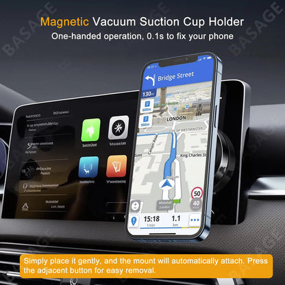 Magnetic Mobile Phone Holder, 360°Rotation Magnetic Car Cell Phone Holder, Air Suction Magnetic Car Phone Holder