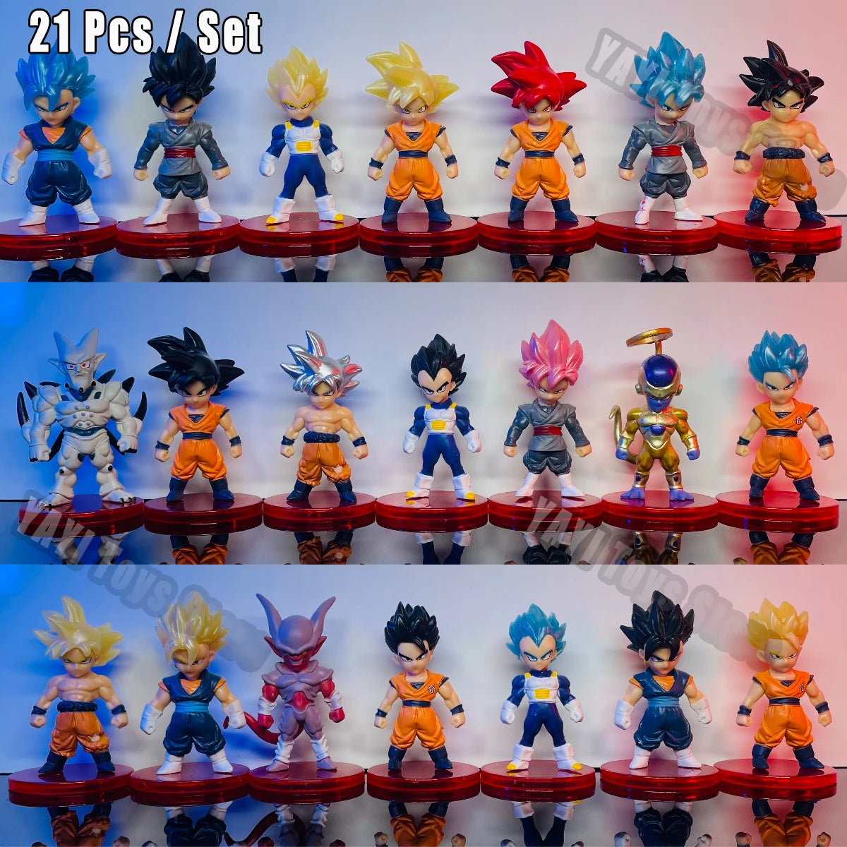 Dragon Ball Z Super Saiyan Son Goku Anime Figure Son Gohan Vegeta Broly Piccolo Majin Buu Set Action Figurine Model Gifts Toy