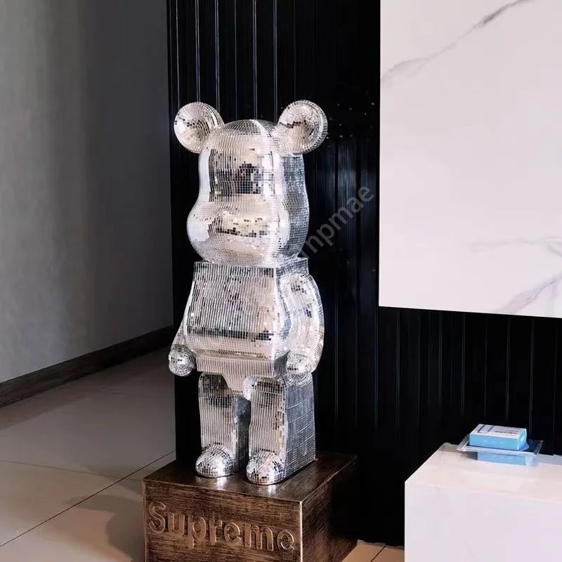 Big Bear Statue Interior Home Decor Accessories Cartoon Nordic Living Room Decor Modern Art Statue