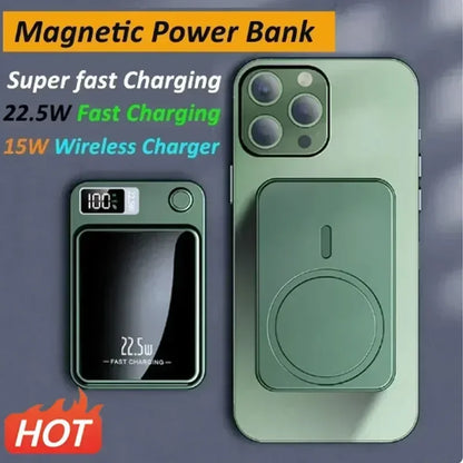 Wireless Fast Charger For Magsafe Magnetic Power Bank Portable External Auxiliary Battery Pack for Apple iPhone 16 15 14