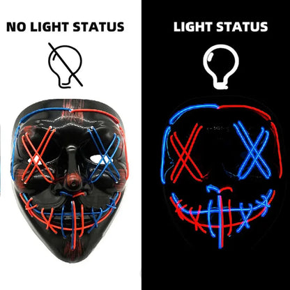 Halloween Glowing Masks Horror LED Dual Color