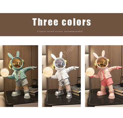 METAMOON 36 Cm Astronaut Living Room Bedroom Ornaments Night Light Resin Statue Decoration Adjustable Light Astronaut Sculpture