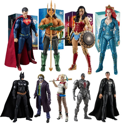 DC Originals Justice League Figure Superman Batman Wonder Woman Aquaman Mera Anime Figures Collectble Model Toys