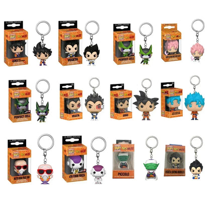 POP Keychain Dragon Ball Z GOKU VEGETA PICCOLO PERFECT CELL GOHAN Vinyl Action Figures Toys