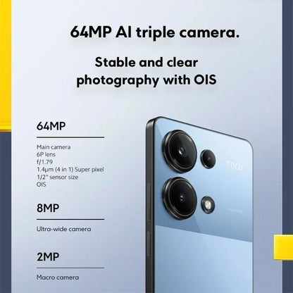 POCO M6 Pro 4G Global Version Smartphone Helio G99 Ultra 120Hz Flow AMOLED 64MP Triple Camera with OIS 67W turbo charging