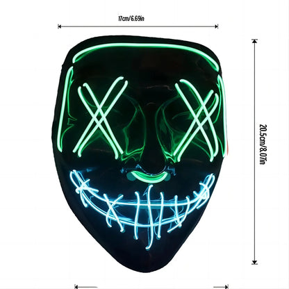 Halloween Glowing Masks Horror LED Dual Color