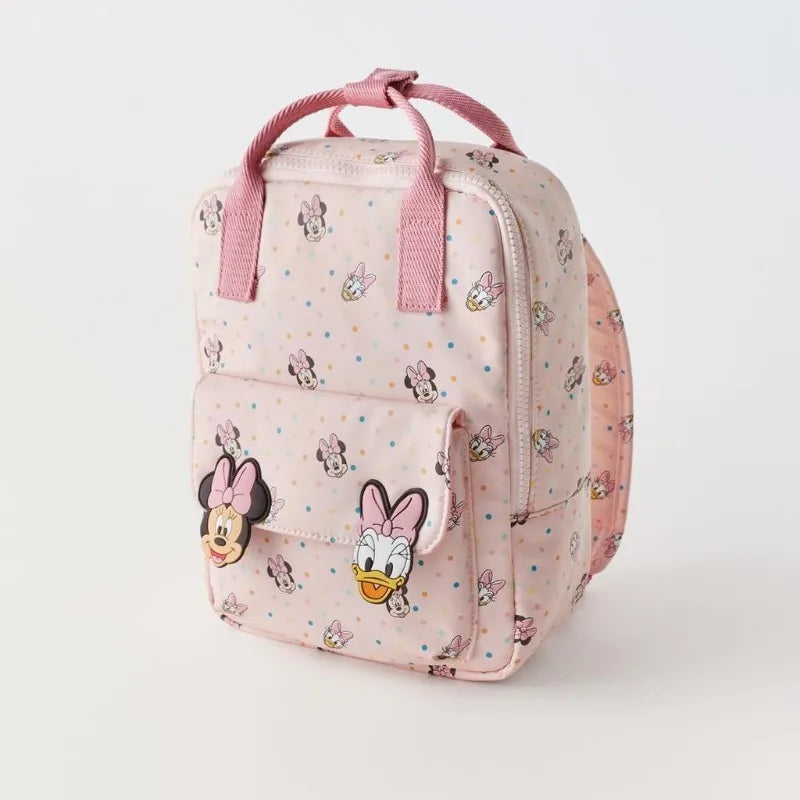 Disney  New Minnie Children's Backpack Mini School Bag Cute Shoulder Bag for Boys and Girls