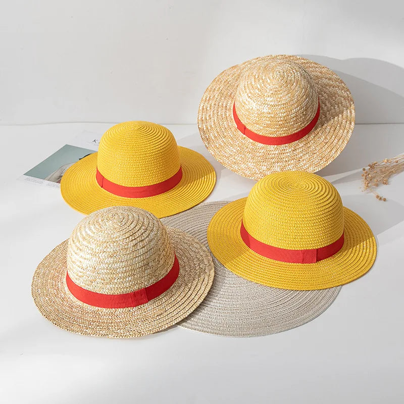 One Piece Straw Hat Anime Cosplay Prop Luffy Cap Role Play Stage Performance Accessories Adult Unisex Sunshade Hat