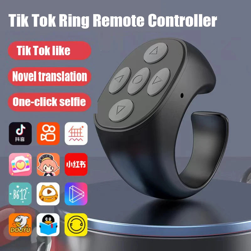 Tik Tok Wireless Bluetooth Mobile Selfie Lazy Artifac Tiktok Remote Control Ring Mobile Phone Bluetooth Controller For Android and Apple