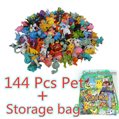 144 pcs Pokemon Figure Toys Anime Pikachu Action Figure Model Ornamental Decoration Collect Toys