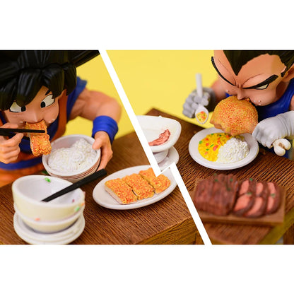 Dragon Ball Z Vegeta Figure Son Goku eating 8cm Pvc Action Figures Collection Model Toys