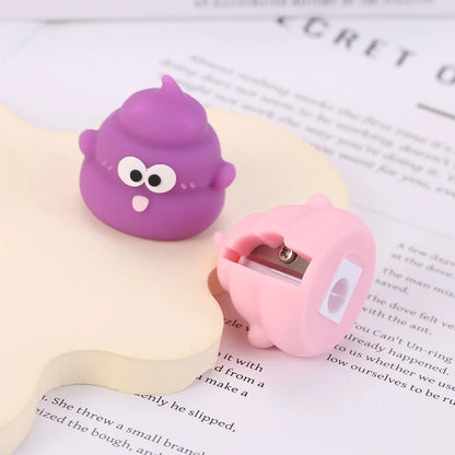 Creative Mini Cute Poop Pencil Sharpener for Elementary School Students Convenient Pencil Sharpener Children's Reward Gift