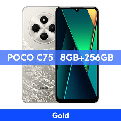 POCO C75 Global Version Smartphone 128GB/256GB 6.88" Dot Drop Display Helio G81-Ultra 50MP Camera Massive 5160mAh Battery NFC