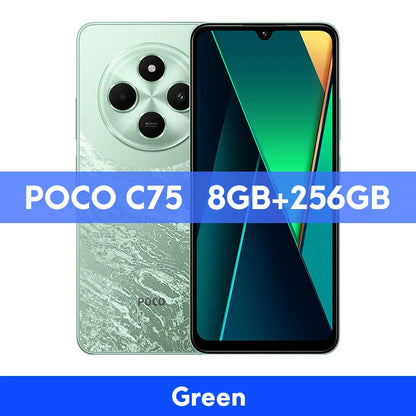 POCO C75 Global Version Smartphone 128GB/256GB 6.88" Dot Drop Display Helio G81-Ultra 50MP Camera Massive 5160mAh Battery NFC