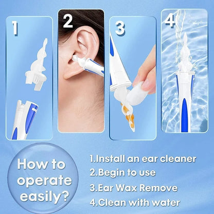 Healthy  Spiral Ear Cleaner Silicon Spoon Set Soft for Personal Wax Remover Cleaning Beauty Health Care Scoop Tools