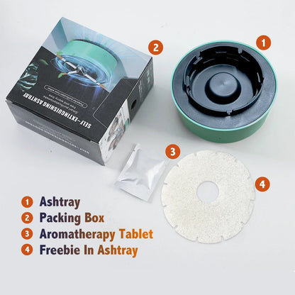 Smart Ashtray Air Purifier Remove Secondhand Smoke and Tobacco Odor Instantly Batteries Not Include Ring Aromatherapy Tablets