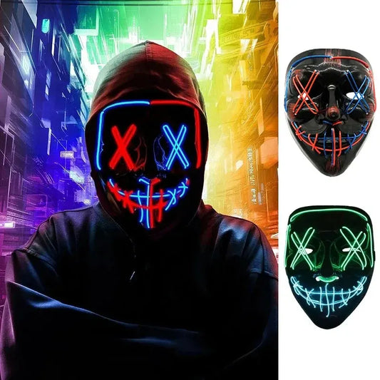 Halloween Glowing Masks Horror LED Dual Color