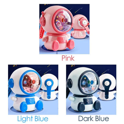 Semi-Automatic Gear Adjustable Astronaut Pencil Sharpener Automatically Enters Lead Cute Cartoon Hand-cranked Mechanical Tool Office