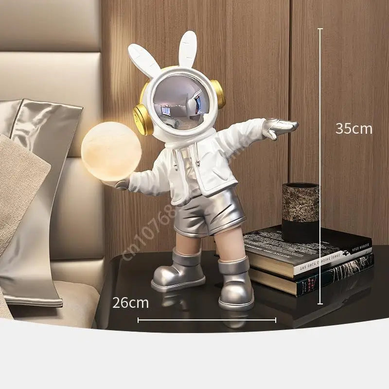 METAMOON 36 Cm Astronaut Living Room Bedroom Ornaments Night Light Resin Statue Decoration Adjustable Light Astronaut Sculpture