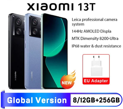 Global Version Xiaomi 13T Smartphone MTK Dimensity 8200-Ultra 50MP Camera IP68 6.67" 144Hz AMOLED Display 67W charing BT 5.4