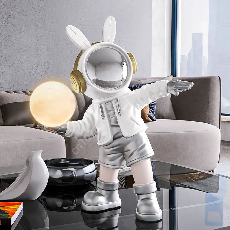 METAMOON 36 Cm Astronaut Living Room Bedroom Ornaments Night Light Resin Statue Decoration Adjustable Light Astronaut Sculpture