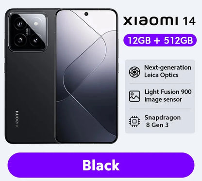 Xiaomi 14 Global Version 256GB 512GB 120Hz 6.36" AMOLED Display Snapdragon 8 Gen 3 Smartphone 50MP Leica Camera 90W HyperCharge