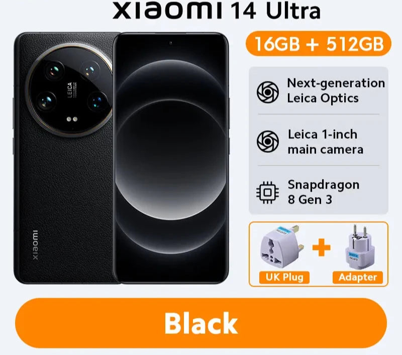 Global Version Xiaomi 14 Ultra Smartphone16GB RAM 512GB ROM Snapdragon 8 Gen 3 120Hz 6.73" AMOLED Leica Camera 50MP 90W