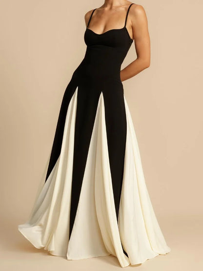 Elegant Backless Spaghetti Strap Evening Gown