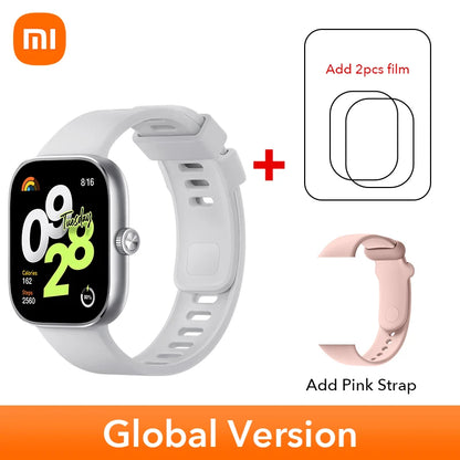 Global Version Xiaomi Redmi Watch 4 Smart Watch 1.97'' AMOLED Blood Oxygen Heart Rate Monitor Support Bluetooth Phone Call