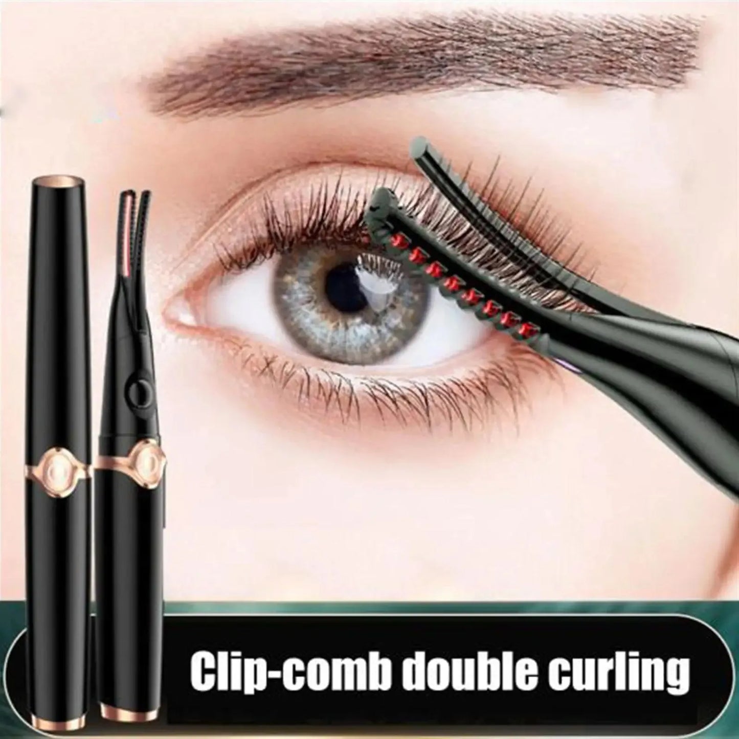 Eyelash Curler Rechargeable & Heated Portable, Natural Long Lasting Curling, For Women