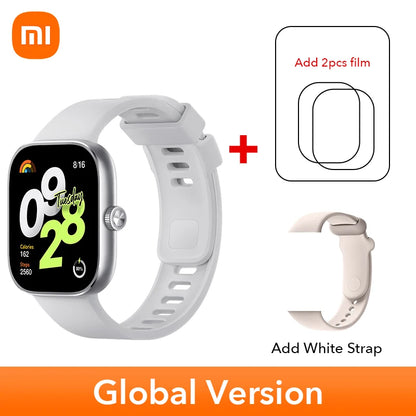 Global Version Xiaomi Redmi Watch 4 Smart Watch 1.97'' AMOLED Blood Oxygen Heart Rate Monitor Support Bluetooth Phone Call