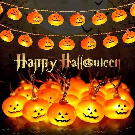 1.5M/3M LED Pumpkin Light String Halloween Decoration