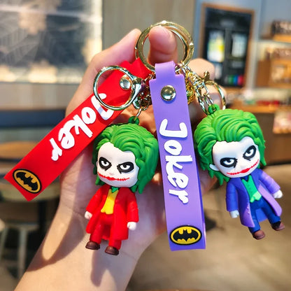 DC Batman Joker Image Doll Keychain Cute Halloween Series Key Ring Pendant Ornaments