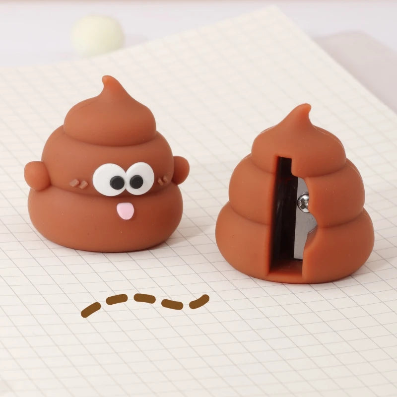 Creative Mini Cute Poop Pencil Sharpener for Elementary School Students Convenient Pencil Sharpener Children's Reward Gift