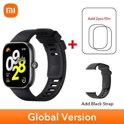 Global Version Xiaomi Redmi Watch 4 Smart Watch 1.97'' AMOLED Blood Oxygen Heart Rate Monitor Support Bluetooth Phone Call