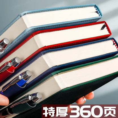 A5 Thickened Deer Head Notebook Business PU Soft Leather Notepad With Horizontal Lines Stationery School Office Supplies