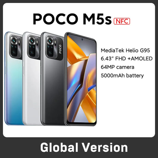 XIAOMI POCO M5s Global Version NFC MTK G95 64MP AI Quad Camera 6.43" AMOLED Dotdisplay 33W