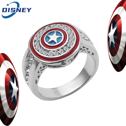 Marvel Captain America Shield / The Avengers Logo Rings Vintage Jewelry Rings