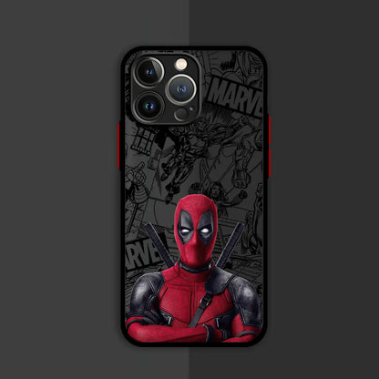 Marvel Deadpool Hard PC Luxury Matte Cover Case for iPhone XR X 14 Plus XS Max 8 Plus 13 Mini 15 Pro Max 12 11 Pro 7 12 Pro