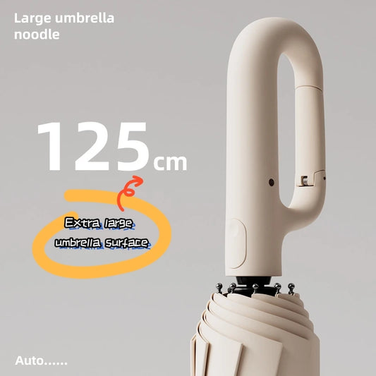 1 Touch open and Close System! Extra Large Reinforced Wind-resistant Rain-resistant Dual-purpose UV-resistant Fully Automatic Ring-buckle Umbrella