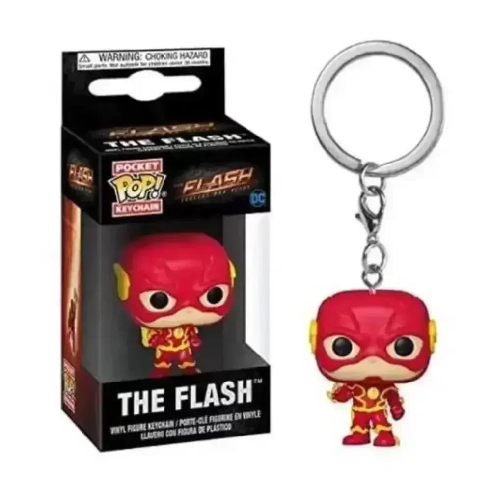 POP Keychain funko DC Wonder Woman Superman the Flash Aquaman Arrow Daredevil Cyborg Batman POP Action Figure Collection Toys