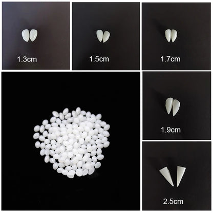 Halloween Decoration Vampire Teeth Fangs Dentures Props Halloween Cosplay Props False Fangs With Solid Glue Halloween Props